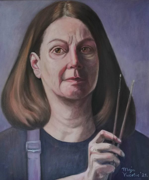 Afbeelding van geschilderd autoportret van maja